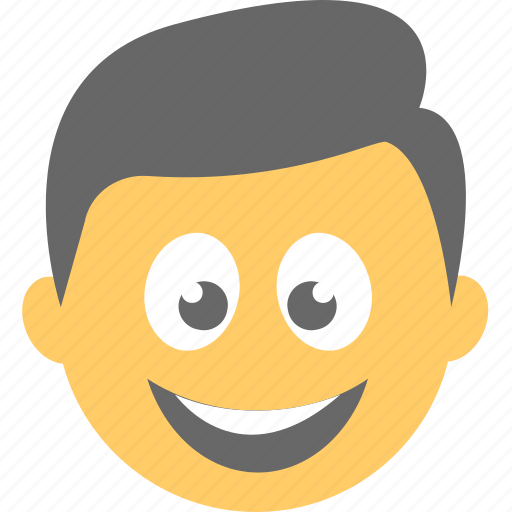 Avatar, boy emoji, emoticon, joyful, smiling icon - Download on Iconfinder