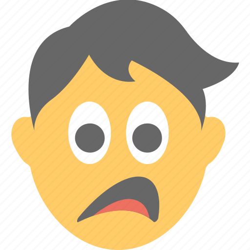 Astonished face, boy emoji, shocked, surprised, wondering icon - Download on Iconfinder