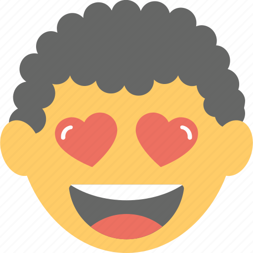 Boy emoji, emoticon, happy, hearts, in love icon - Download on Iconfinder
