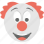 clown emoji, emoji, emoticon, jester, joker 