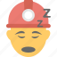 builder, construction worker, emoji, napping, worker sleeping 