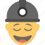 construction worker, emoji, laughing, smiley, worker smiling 