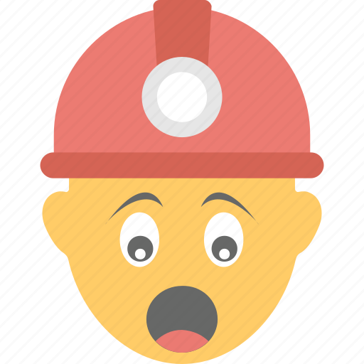 Construction worker, emoji, smiley, tired, yawn face icon - Download on Iconfinder
