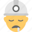 builder, construction worker, drooling face, emoji, emoticon 