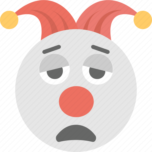 Clown emoji, emoji, jester, sad, sad clown icon - Download on Iconfinder