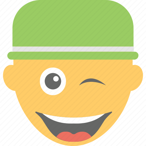 Boy emoji, happiness, smiley, smirking, winking face icon - Download on Iconfinder