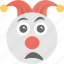 clown emoji, emoji, jester, sad clown, sadness 