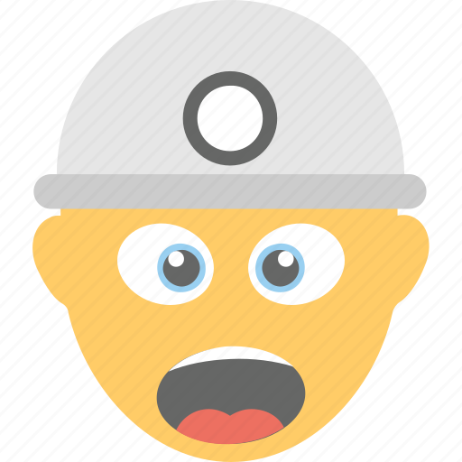Angry, construction worker, emoji, screaming, shouting icon - Download on Iconfinder