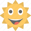 emoji, happy, smiley, smiling sun, sun face emoji