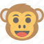 baboon, chimps, happy, monkey emoji, smiley 