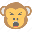 angry, annoyed, monkey emoji, shouting, smiley 