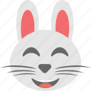 bunny emoji, bunny face, emoji, emoticon, smiling