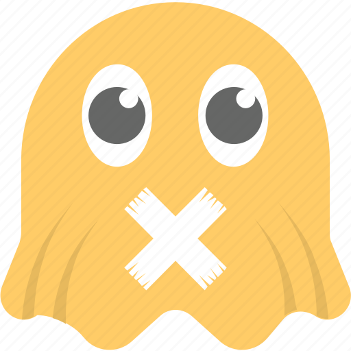 Emoji, emoticon, ghost emoji, ghoul, lips sealed icon - Download on Iconfinder