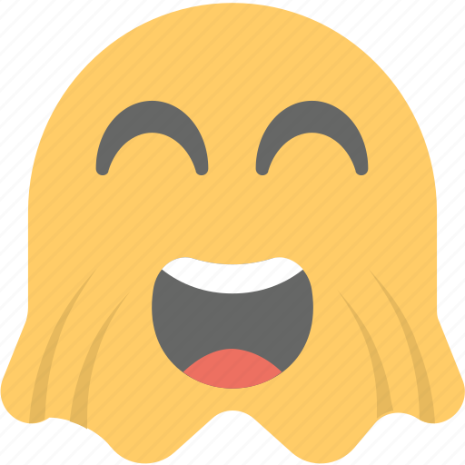 Emoji, emoticon, ghost emoji, ghoul, laughing icon - Download on Iconfinder