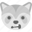 emoji, emoticon, fox emoji, fox face, wolf face 