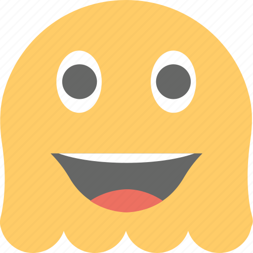 Emoji, emoticon, ghost emoji, ghoul, laughing icon - Download on Iconfinder