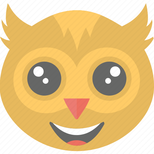 Emoji, emoticon, owl emoji, owl face, smiley icon - Download on Iconfinder