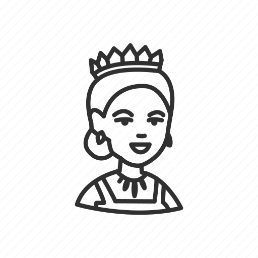 Crown, emoji, princess, princess with crown, queen, royal icon - Download on Iconfinder