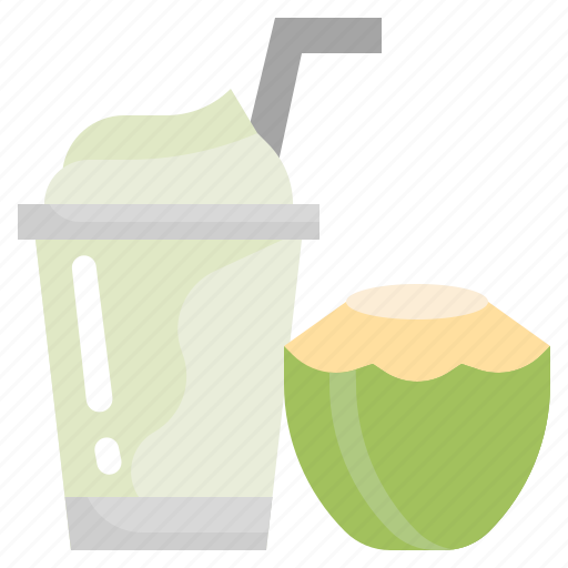 Coconut, healthy, food, fruit, smoothie, drink icon - Download on Iconfinder