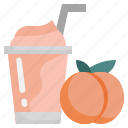 peach, healthy, food, fruit, smoothie, drink