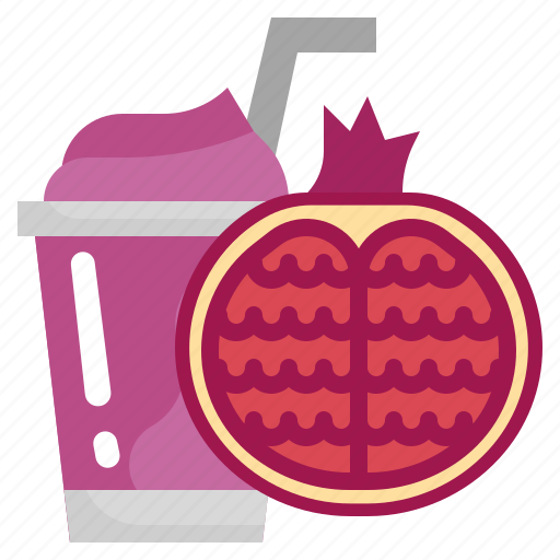Pomegranate, food, restaurant, fruit, smoothie, drink icon - Download on Iconfinder