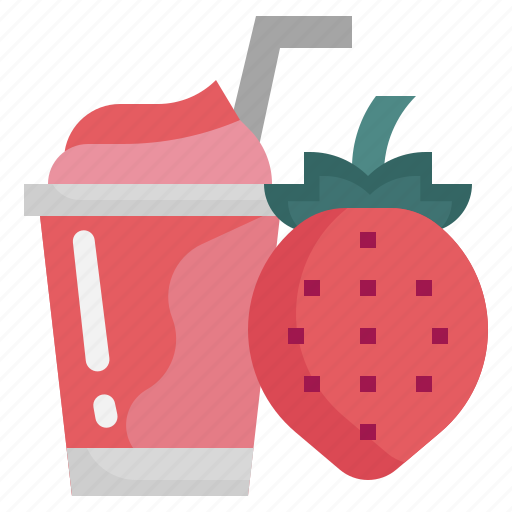 Strawberry, healthy, food, fruit, smoothie, drink icon - Download on Iconfinder