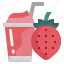 strawberry, healthy, food, fruit, smoothie, drink 