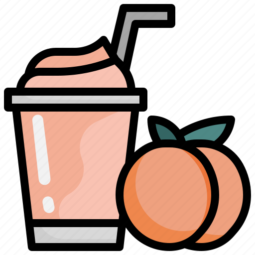 Peach, healthy, food, fruit, smoothie, drink icon - Download on Iconfinder