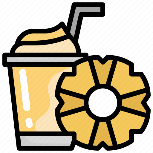 Pineapple, food, restaurant, fruit, smoothie, drink icon - Download on Iconfinder