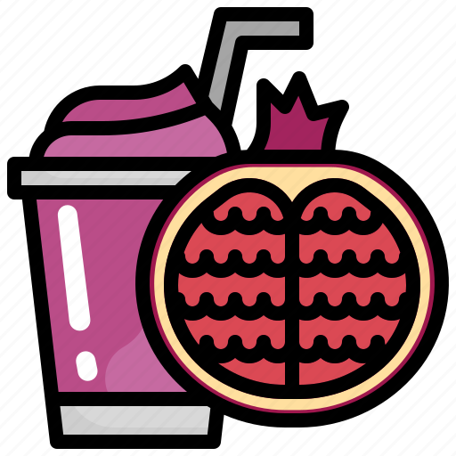 Pomegranate, food, restaurant, fruit, smoothie, drink icon - Download on Iconfinder
