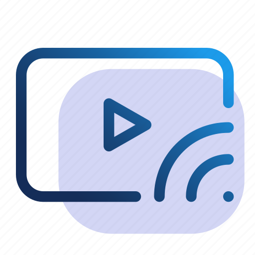 Cast, movie, transmission, video, film, media, player icon - Download on Iconfinder