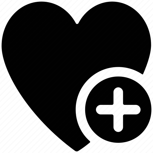 Heart, heart shape, plus sign, like icon - Download on Iconfinder