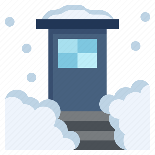 Door, snow, house, removal, weather icon - Download on Iconfinder