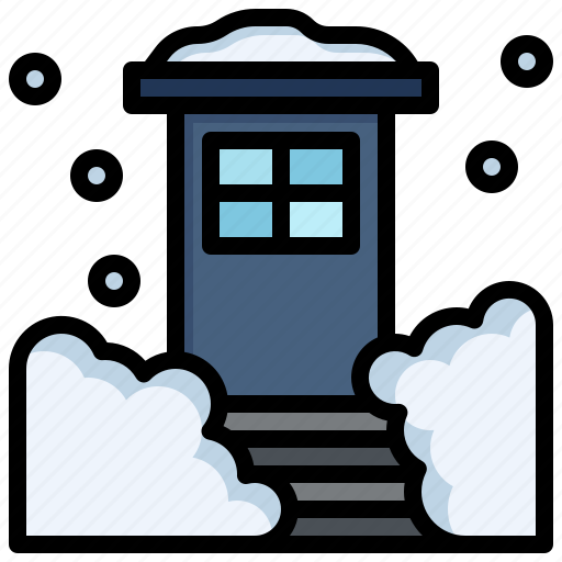 Door, snow, house, removal, weather icon - Download on Iconfinder