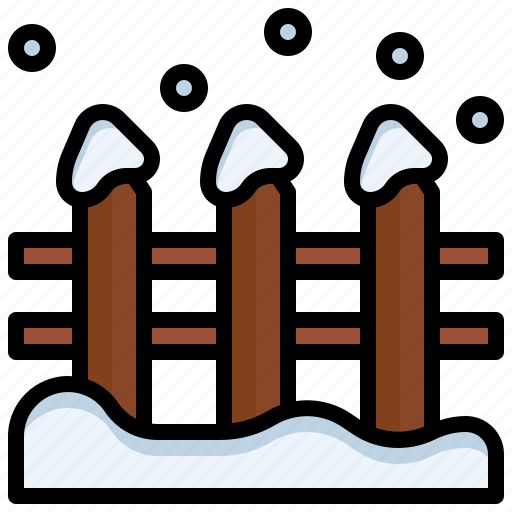 Fence, snow, winter, removal, weather icon - Download on Iconfinder