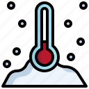 thermometer, degree, winter, snow, meteorology
