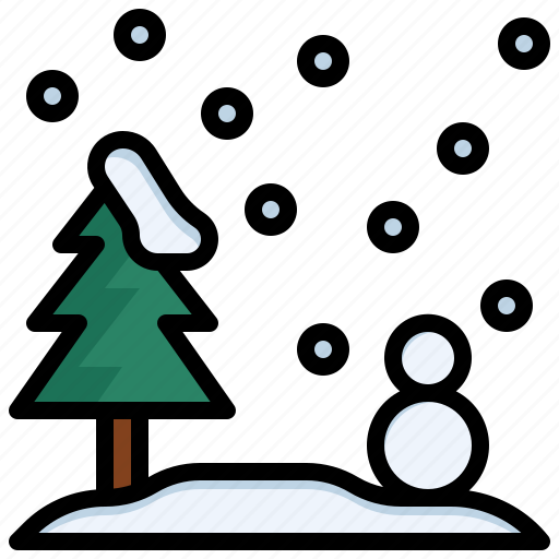 Winter, scenery, snow, pine, tree icon - Download on Iconfinder
