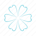 weather, flat, icon, flower, shaped, forecast, snow, snowflakes, winter