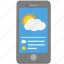 cloud, iphone, phone, smartphone, sun, weather, mobile 