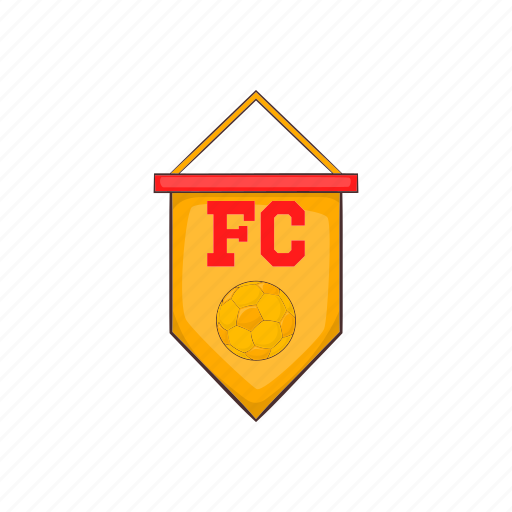 Cartoon, distinctive, flag, football, name, sign, team icon - Download on Iconfinder