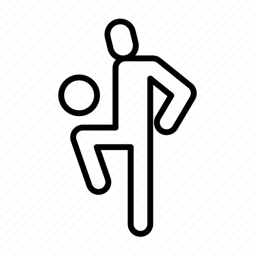 Knee, soccer, bounce, player, football icon - Download on Iconfinder