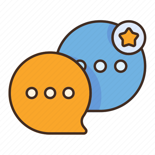 Bubble, chat, conversation, favorite, message, star, talk icon - Download on Iconfinder