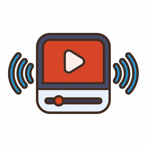 Broadcast, live, play, video, social icon - Download on Iconfinder