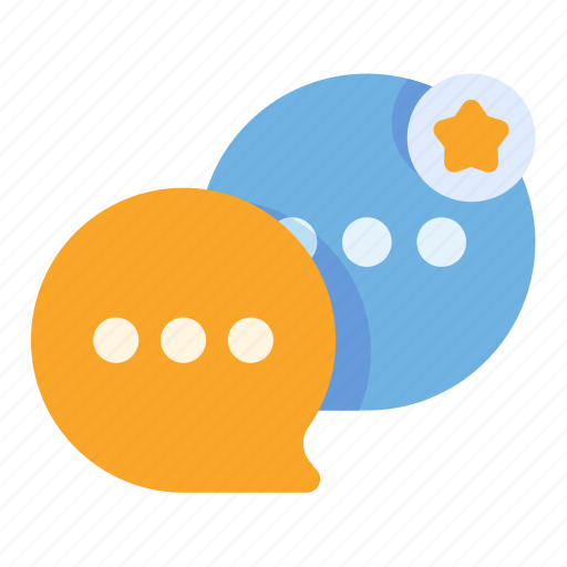 Bubble, chat, conversation, favorite, message, star, talk icon - Download on Iconfinder