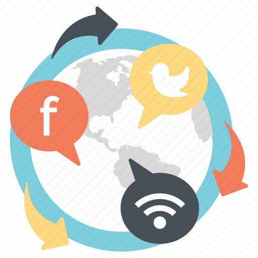 Facebook, internet connectivity, social connection resources, social media, twitter icon - Download on Iconfinder