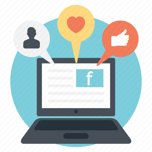 Facebook, love and likeness, online notification, responsive feedback, social media icon - Download on Iconfinder