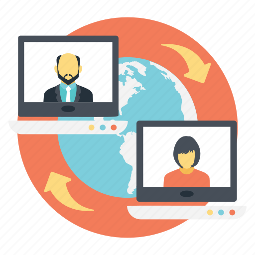 Online communication, video conference, video meeting, web chat, webinar icon - Download on Iconfinder