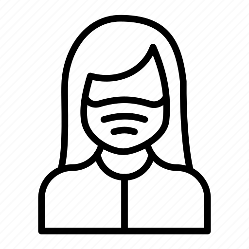 Avatar, distance, face, face mask, girl, social, woman face icon - Download on Iconfinder