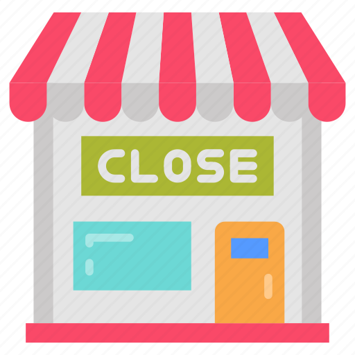 Shop, closed, shutter, down, lockdown, store, permanently icon - Download on Iconfinder