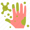 germs, on, hands, hand, dirty, infection, contagious, disease